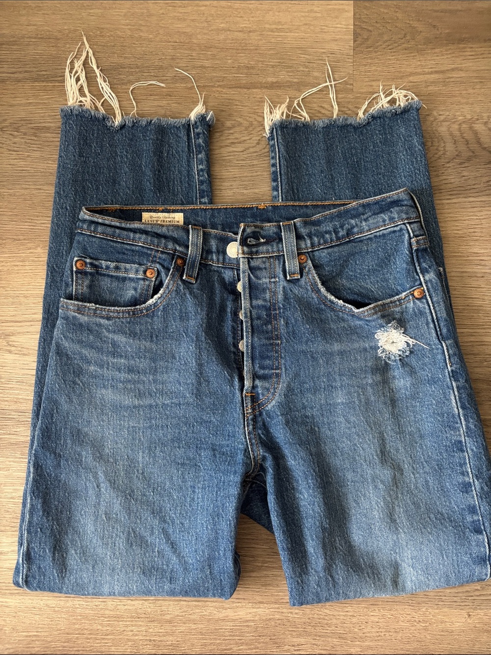 Levi's Blue Distressed Jeans